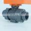 4 inch 12v plastic upvc motorized motor electric actuator union ball valve