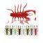 Новые 3,5/7 см 5 штук/пакет Нанесенные на мишуру (Centipede Shrimp) мягкие приманки, искусственные пластмассовые светоотражающие приманки для морской рыбы