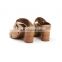 women high fashion design high heel suede slip leather sandals heels shoes(also available in cow buffalo sheep and goat leather)