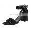 women handmade simplistic black color fashion heel adjustable ankle strap sandals shoes other color are available