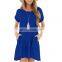 Manufacturers wholesale Women's Solid Printed short sleeve off-the-shoulder fashion dress for women