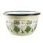 Custom turkish disposable white enamel metal cereal fruit soup bowl with handles