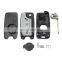 2+1 Buttons Keyless Entry Car Flip Key Shell Case For Chrysler Dodge Jeep Uncut Key Fob Blank Replacement Remote Key Cover
