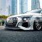Factory design car bumper body wide body kit pp material front shovel front lip for Audi A3 2020 2021