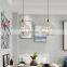 Nordic minimalist bedside glass lamp bedroom creative restaurant bar single-head small chandelier staircase chandelier