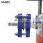 High pressure chemical lab size mixing double layer glass reactor bioreactor