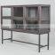 Antique glass wine bar cabinet with cheap price