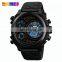 fashion  big dial black fashion silicone sport watch