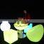 Modern party hire glow PE Plastic tables beach mobile bar stool hotel decoration led chair hookah lounge sofa furniture