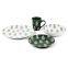 White Green Glaze Dinner Set With Christmas Tree Printing