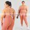 Women Fitness Plus Size Yoga Sets Gym High Waisted Elastic Sports Bra Suit