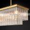 Custom Modern Luxury Glace Rectangle LED Glass Chandelier for Home Office Living Room Bedroom Hotel Kitchen Dining Decorative
