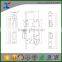 Door lock body 7255 mortise lock body 5572