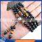 6mm-8mm Options Multilayer Tiger Eye and Obsidian Malas Prayer Beads Bracelet Good Fortune