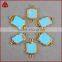 Wholesale price! Natural stones blue turquoise charms pendant newstyle woman/man necklace