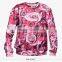 Non Hooded Pink Roses High Quality 3d Digital Print Fullprint Crewneck Sweatshirt Spring Autumn Unisex Custom Oversized Pullover