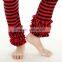 2016 fall Wholesale Stripes pants Ruffle Leggings Girls Boutique Remake Flower Clothes Baby Frock Design Clothing