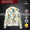 Popular cartoon pattern ladies short paragraph slim fit baseball uniform jacket for wholesale fitness apparel