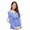Wholesale 95 cotton 5 spandex yarn dyed maternity wear from China clothing supplier