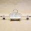 QD-K08 Chrome hook pant metal hanger dry cleaner wire hanger with two clips