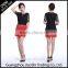 2016 Summer Lace Short Sleeve Black Sequined Short Style Red Ladies Party Dress