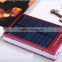 2016 camping LED light 6000mah solar charger power bank with 2 usb ports