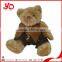 2015 plush brown bear with bowknot,plush sleeping bear, large plush teddy bear