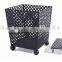 Outdoor black powder coating square shape fire pit in small size