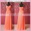 Muslim bridal floor length chiffon bridesmaid dress patterns