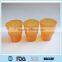 Orange colour PS plastic cup