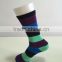 custom stripe sock bamboo organic jacquard long custom cotton socks