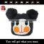 China supplier funny monkey pattern winter hats with 2 ball kid plush hat