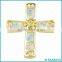 Custom 925 Sterling Silver Created Synthetic Opal Cross Pendant Wholesale