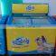 top sliding curved glass door ice cream freezer