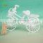 1:12 Doll's House Dollhouse Miniature White Wire Cycling Bicycle