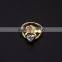 Crystal Peach Heart Alloy Crown Gold Silver Plated Women Ring Jewelry