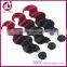 Three Tone Color Human Hair Weave Brazilian Hair Red Weft Ombre Hair Extension