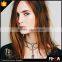 fashion amethyst stone pendant multi chain design choker necklace