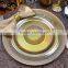 Wholesale Cheap Perfect Rental Decoration Gold Glass Wedding Charger Plate