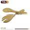 2PCS rubber wood salad spoon and fork