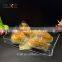 handmade square clear acrylic food tray with cheap price