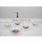 Rainbow Pattern Tooth Brush, Set or Separate of Tumbler Cotton Jar Lotion Dispenser Soap Dish Acrylic Bathroom Accessory