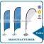 Feather shape portable fibreglass telescopic banner pole