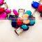 Exquisite colorful crystal gem flower necklace,The party necessary accessories