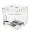 SourceOne Medium 8 Inch Premium Clear Acrylic Ballot Box Donation Box Cube