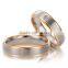 Fashion Stainless Steel Two Tone Couple Wedding Band Rings for Lovers