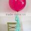 NEW complete party decoration kit - pastel magic - 2 giant 36" balloons with tassels + 10 pom poms + tassel garland