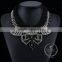 high quality vintage colorful rhinestone chunky statement necklace tin alloy fashion women pendant necklace 6390049