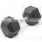 black rubber coated hex dumbbell