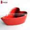 Red heart-shaped ceramic cupcake cup
